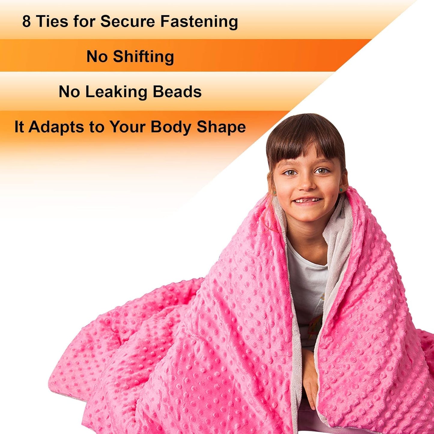 Hazli Kids Weighted Blanket 5 lb Soft Blue Minky 36" x 48" - Korvel