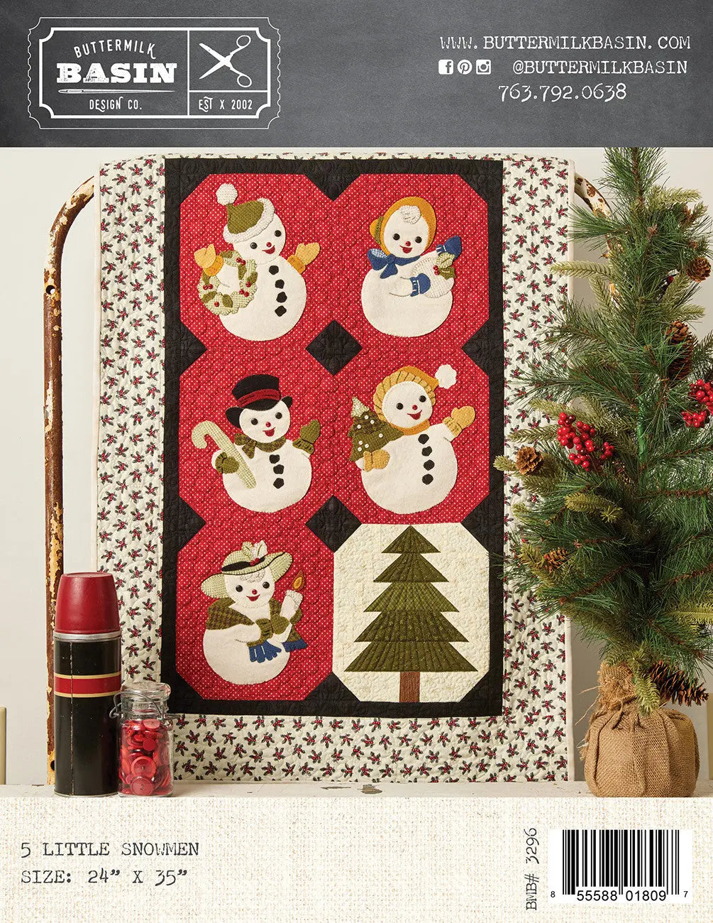 5 Petits Bonhommes de Neige Quilt