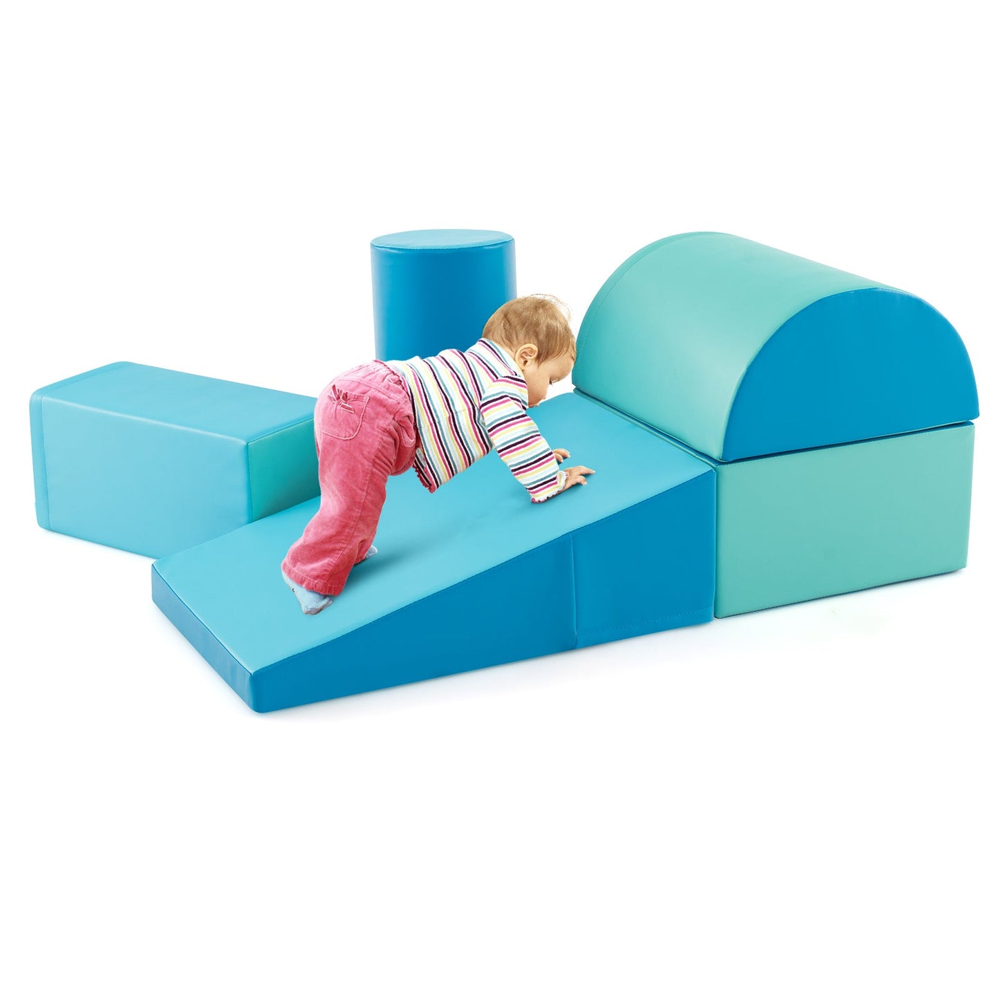 Ensemble d'activités de grimpe et de rampement pour enfants en 5 pièces - Marine