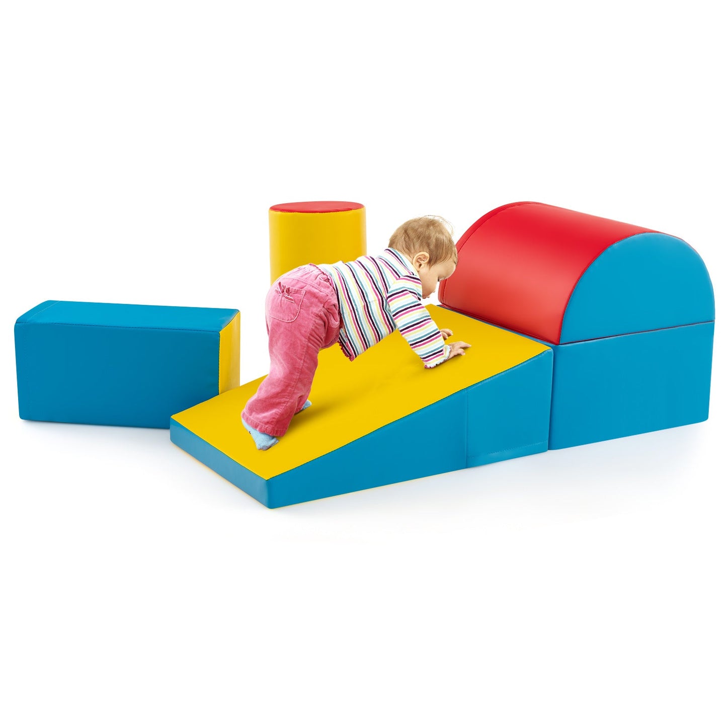 Conjunto de Actividades para Escalar y Gatear para Niños de 5 Piezas - Rojo