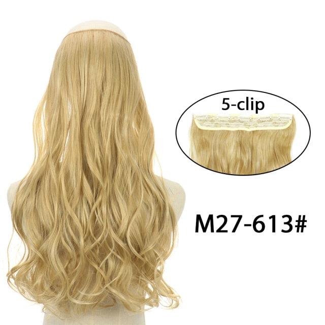 5 Clip In Hair Extensions - Heat Resistant Wavy Synthetic Hairpieces