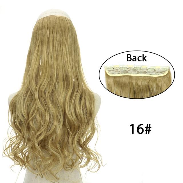 5 Clip In Hair Extensions - Heat Resistant Wavy Synthetic Hairpieces