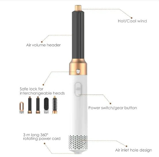 5-in-1 Hair Styler Brush Set