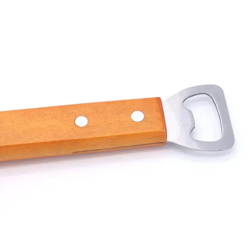 Outil de BBQ en acier inoxydable 5-en-1 pour les passionnés de grillades
