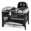 5-in-1 Portable Baby Playard with Cradle and Storage Basket - Black
