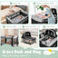 5-in-1 Portable Baby Playard with Cradle and Storage Basket - Black