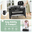 5-in-1 Portable Baby Playard with Cradle and Storage Basket - Black