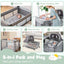 5-in-1 Portable Baby Playard with Cradle and Storage - Gray