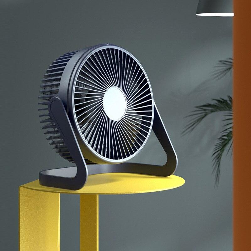 Ventilateur de bureau USB de 5 pouces - Mini ventilateur électrique rotatif à 360°