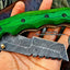 Premium Custom Damascus Steel Tanto Folding Knife - Ultimate Tactical Companion for Survival & Adventure | KBS Knives - Korvel
