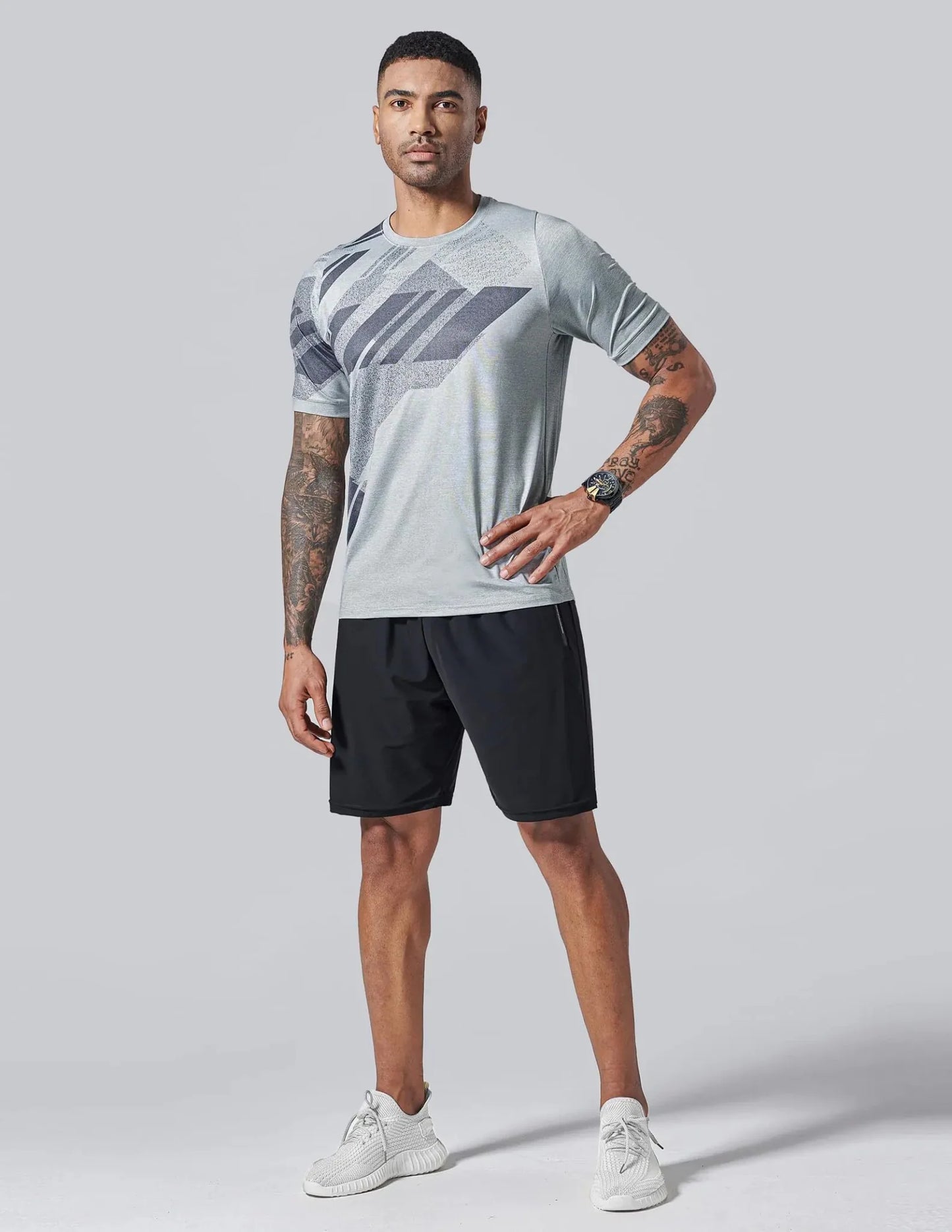 5 Pack Men’s Active Quick Dry Crew Neck T-Shirts