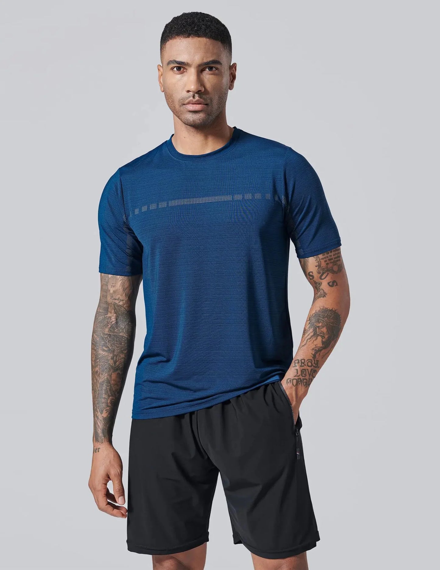 5 Pack Men’s Active Quick Dry Crew Neck T-Shirts