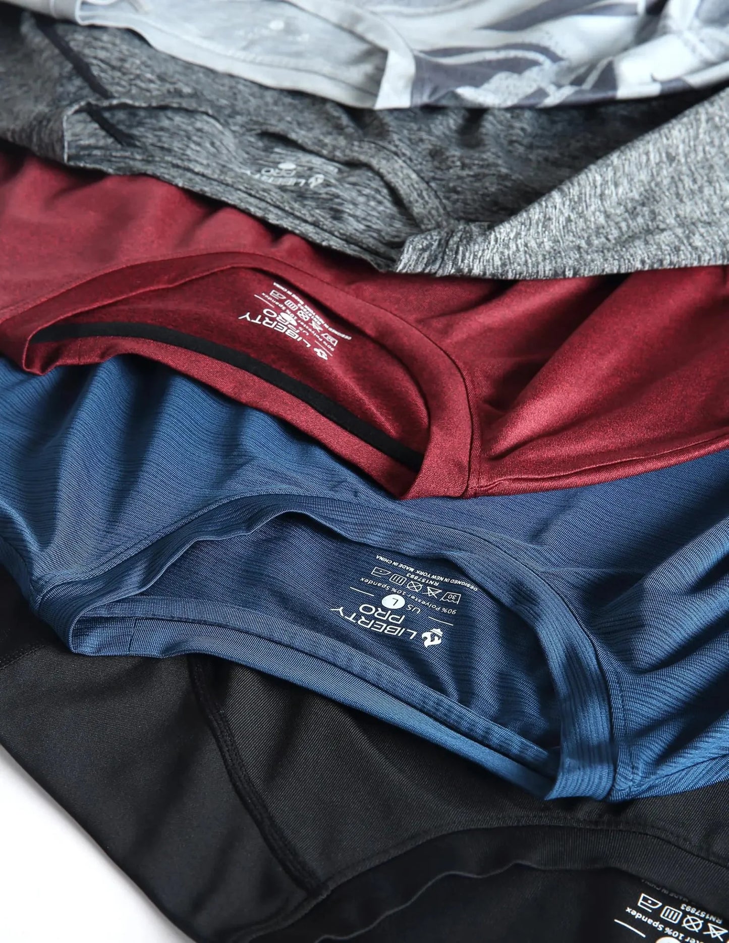 5 Pack Men’s Active Quick Dry Crew Neck T-Shirts