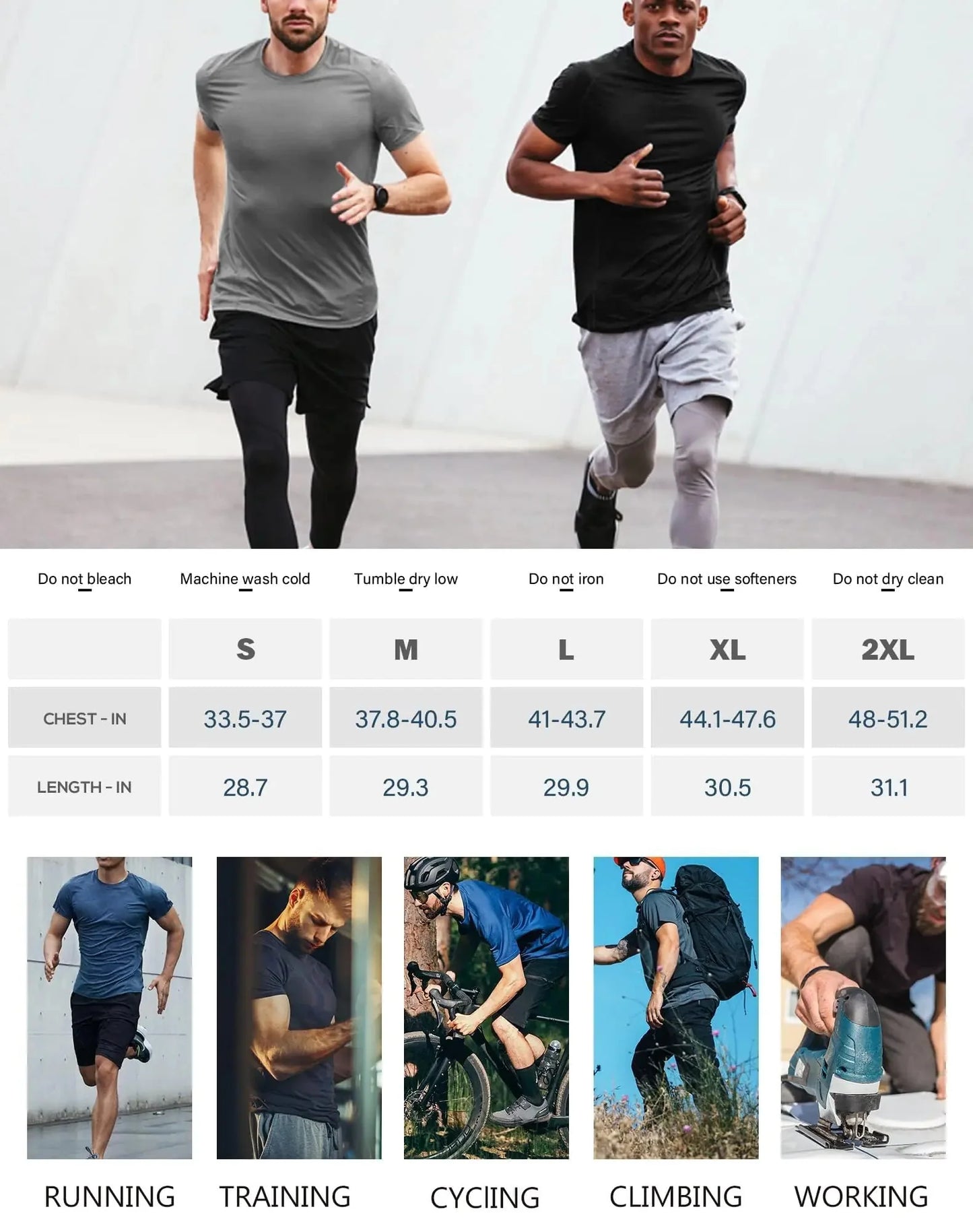 5 Pack Men's Quick Dry Mesh Workout T-Shirts