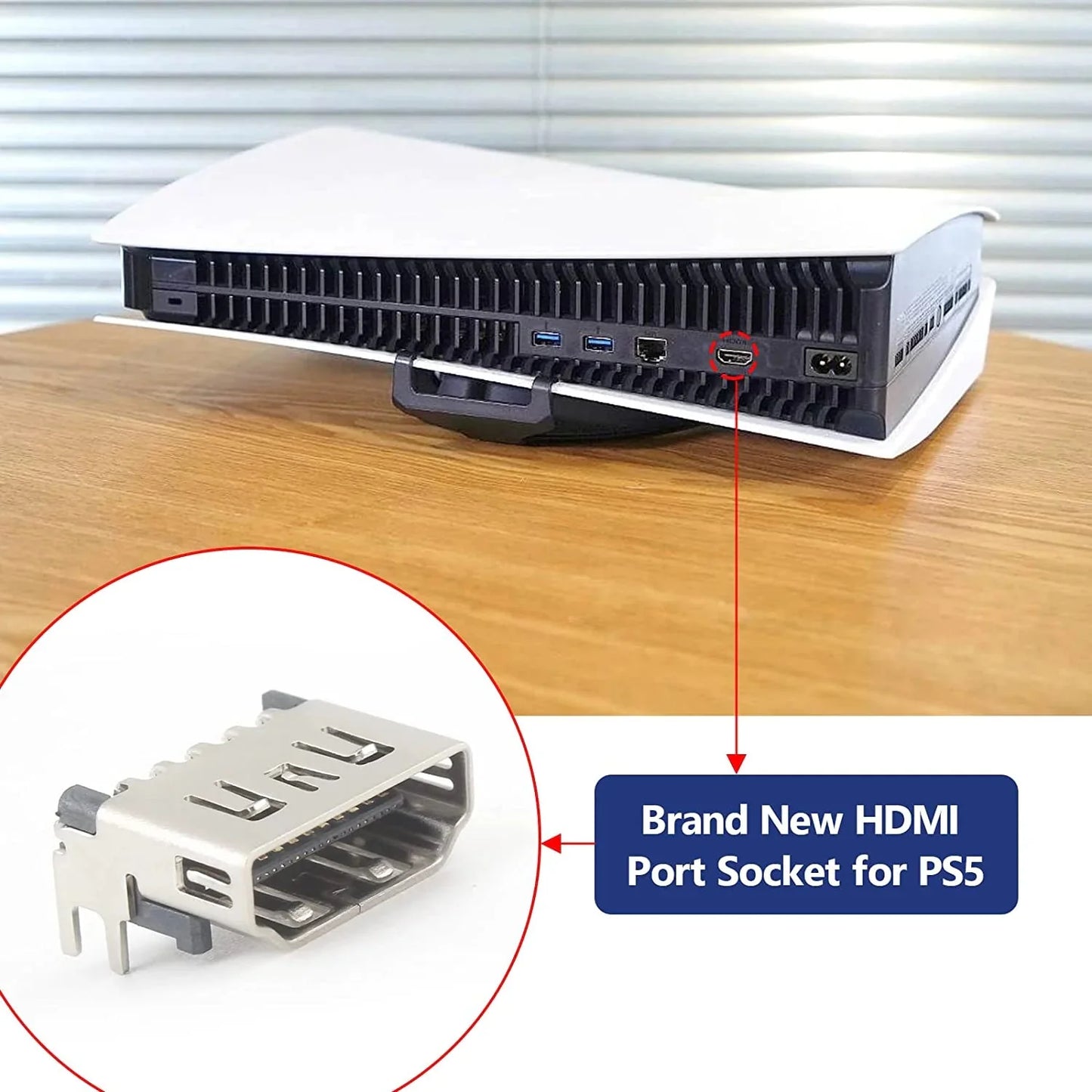 Paquete de 5 conectores de puerto HDMI OEM para Sony PlayStation 5 PS5