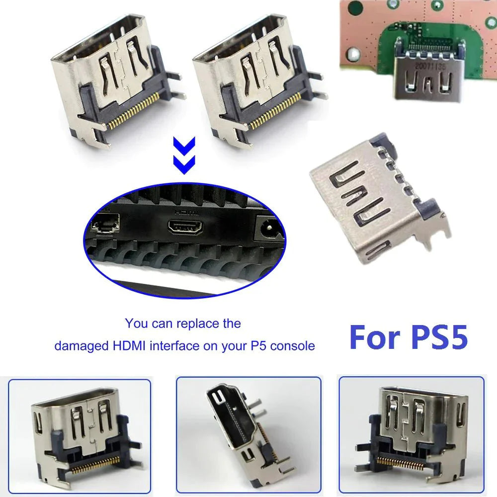 Paquete de 5 conectores de puerto HDMI OEM para Sony PlayStation 5 PS5