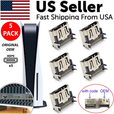 Pack de 5 connecteurs HDMI OEM pour Sony PlayStation 5 PS5