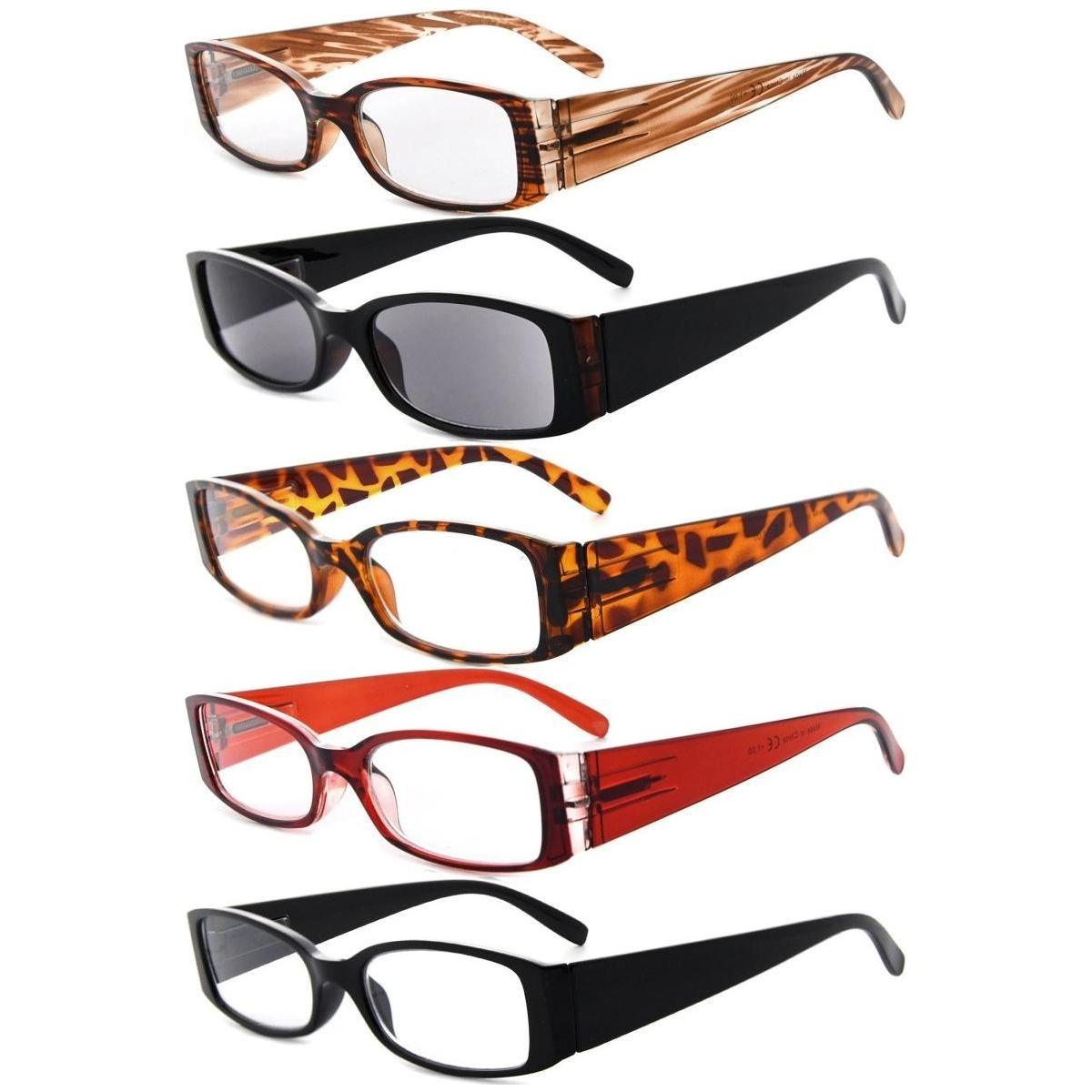 Paquete de 5 Gafas Rectangulares Estilosas R040-A
