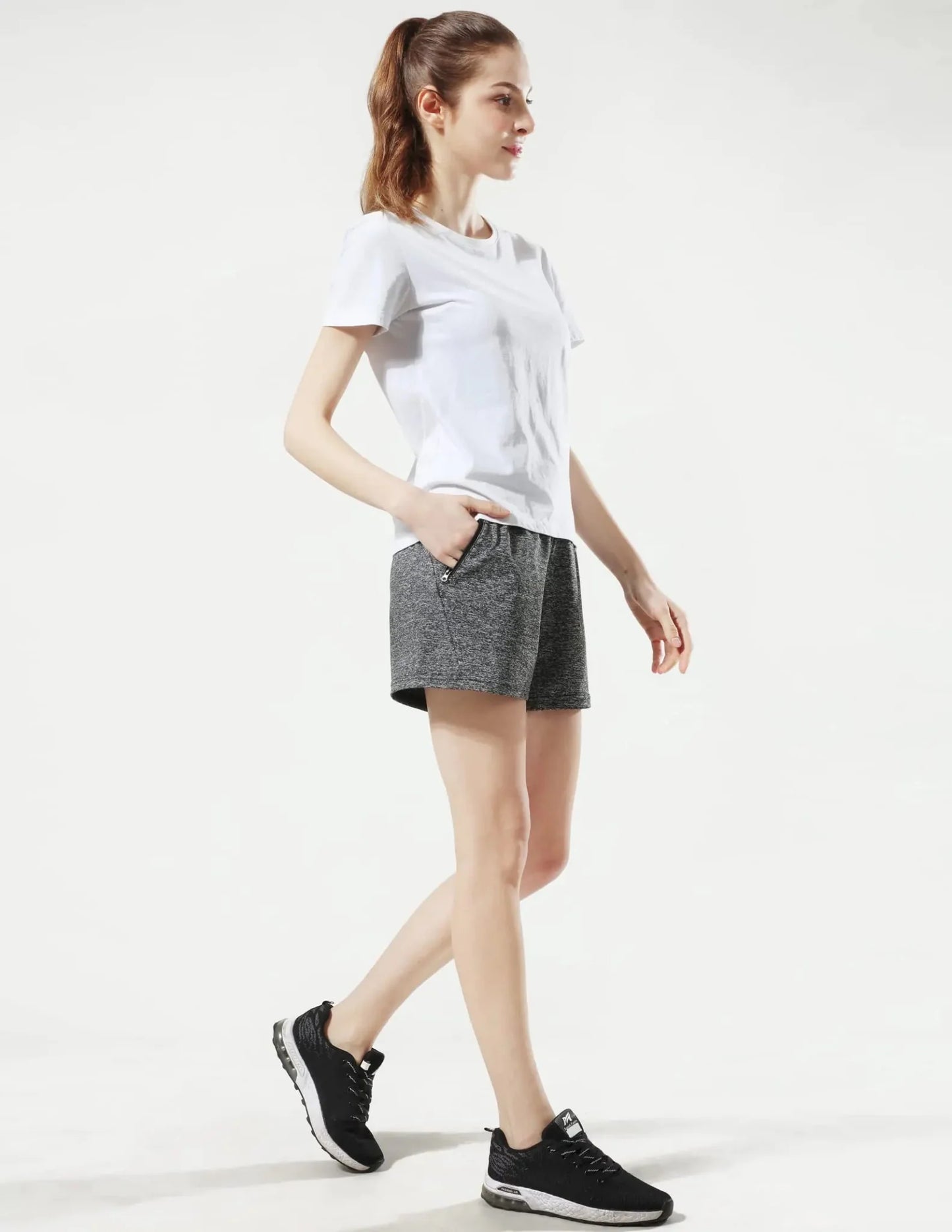 Pack de 5 shorts de sport pour femmes avec poches zippées