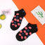 5 Pairs Fun Animal & Food Pattern Ankle Socks for All Seasons