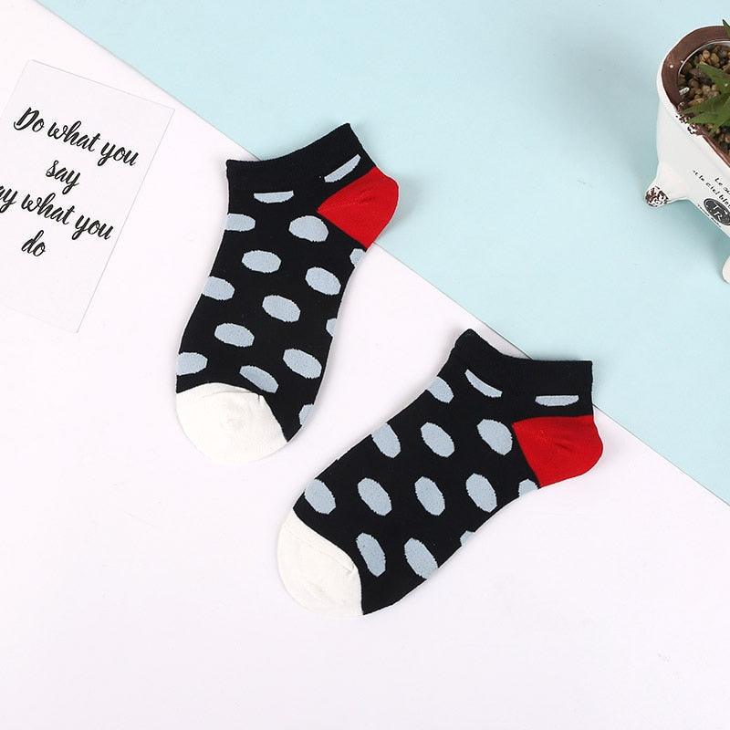 5 Pairs Fun Animal & Food Pattern Ankle Socks for All Seasons