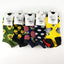5 Pairs Fun Animal & Food Pattern Ankle Socks for All Seasons