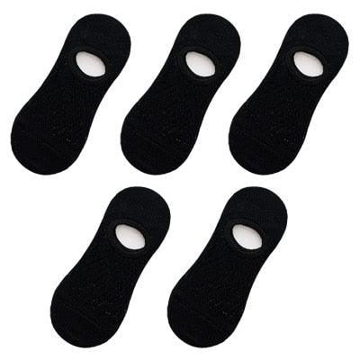 5 Pares de Calcetines Invisibles de Silicona Antideslizantes para Mujeres