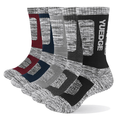 5 Pairs of Men's Comfortable Breathable Cotton Athletic Socks