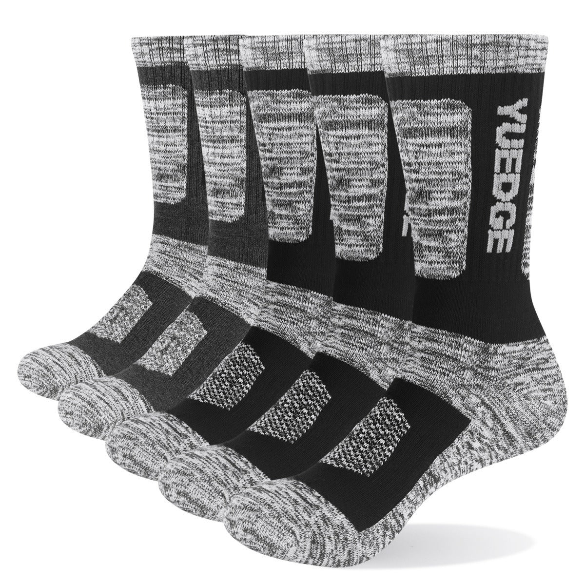 5 Pairs of Men's Comfortable Breathable Cotton Athletic Socks