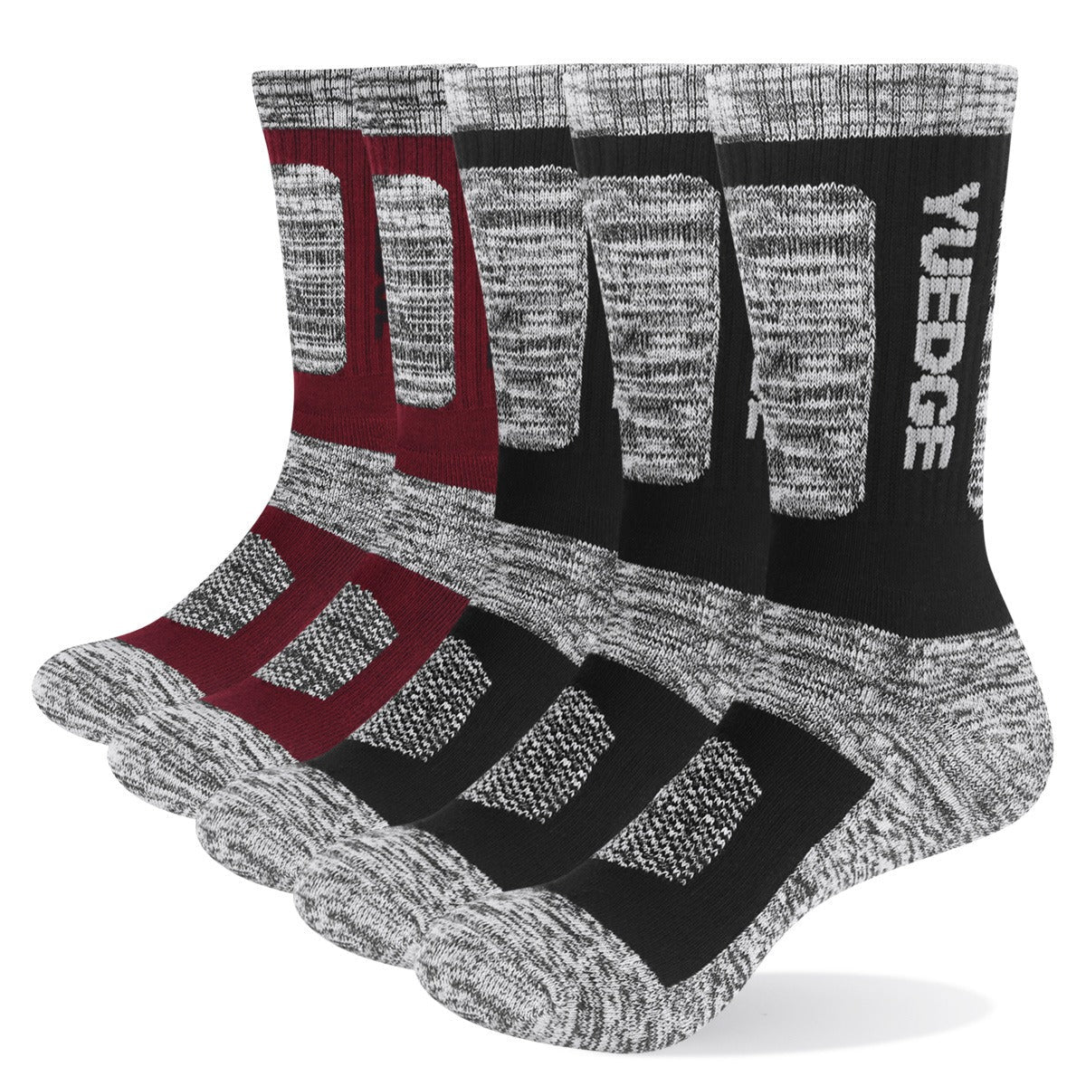 5 Pairs of Men's Comfortable Breathable Cotton Athletic Socks