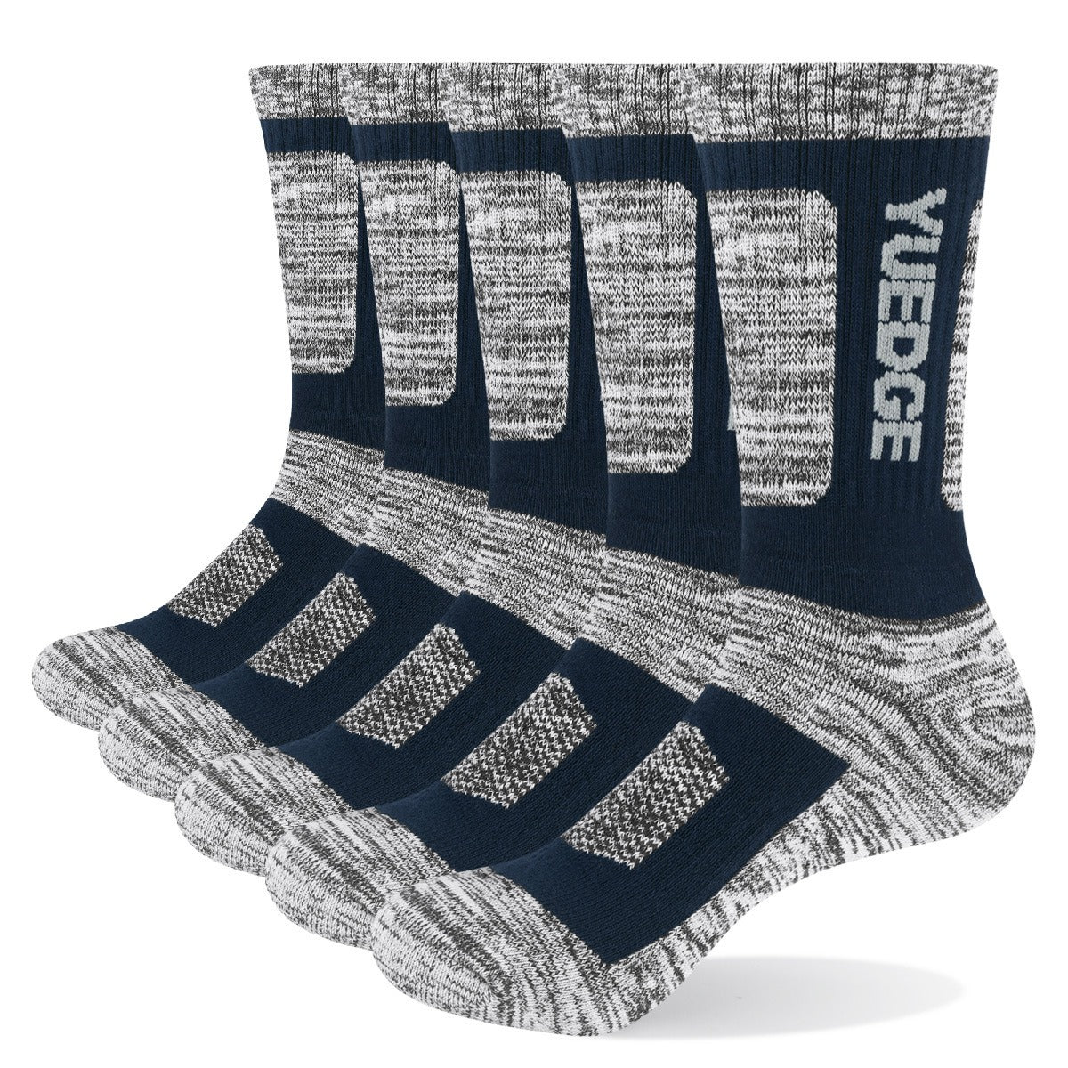 5 Pairs of Men's Comfortable Breathable Cotton Athletic Socks