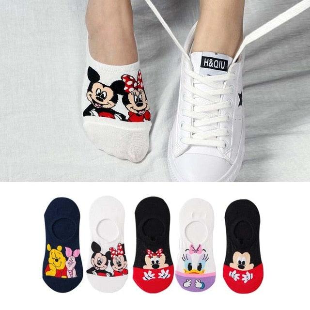 5 Pairs Cute Cartoon Animal Ankle Socks for Women