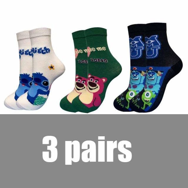 5 Pairs Cute Cartoon Animal Ankle Socks for Women
