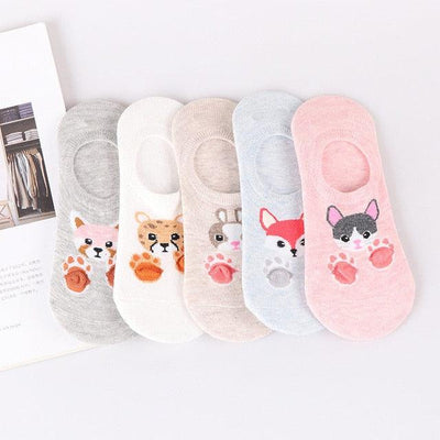 5 Pairs Cute Harajuku Animal Women Socks Set