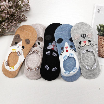 5 Pairs Cute Harajuku Animal Women Socks Set