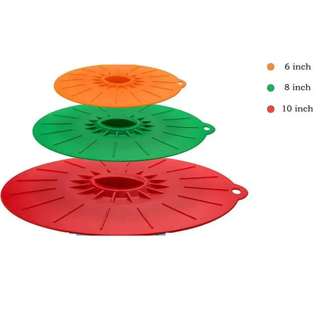 Juego de 5 tapas de silicona para tazones de microondas
