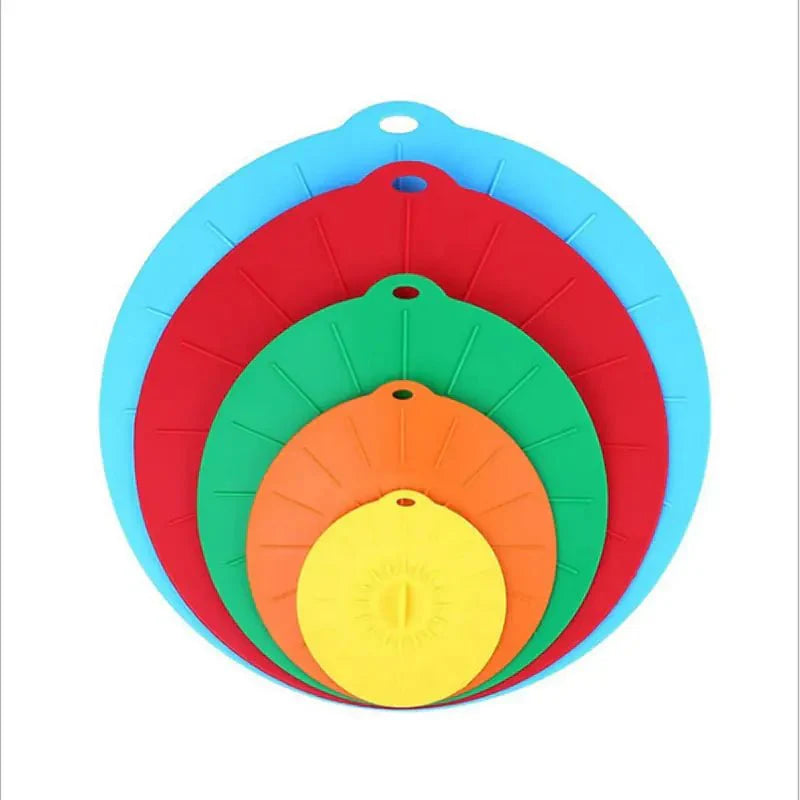 Juego de 5 tapas de silicona para tazones de microondas