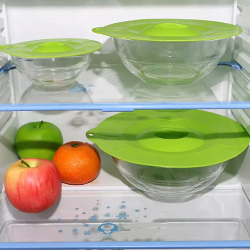 Juego de 5 tapas de silicona para tazones de microondas