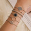 Conjunto de Pulseras de Encanto de Luna y Concha Bohemia de 5 Piezas
