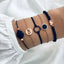 Conjunto de Pulseras de Encanto de Luna y Concha Bohemia de 5 Piezas
