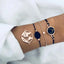 Conjunto de Pulseras de Encanto de Luna y Concha Bohemia de 5 Piezas