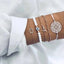 Conjunto de Pulseras de Encanto de Luna y Concha Bohemia de 5 Piezas