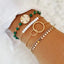 Conjunto de Pulseras de Encanto de Luna y Concha Bohemia de 5 Piezas