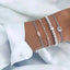 Conjunto de Pulseras de Encanto de Luna y Concha Bohemia de 5 Piezas