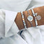 Conjunto de Pulseras de Encanto de Luna y Concha Bohemia de 5 Piezas
