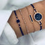 Conjunto de Pulseras de Encanto de Luna y Concha Bohemia de 5 Piezas