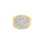 10K Yellow Gold Diamond Cluster Halo Signet Ring for Men - Size 10