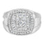 14K White Gold Men's Diamond Band Ring with 1 cttw Diamonds