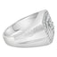 14K White Gold Men's Diamond Band Ring with 1 cttw Diamonds