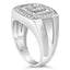 14K White Gold Men's Diamond Band Ring with 1 cttw Diamonds